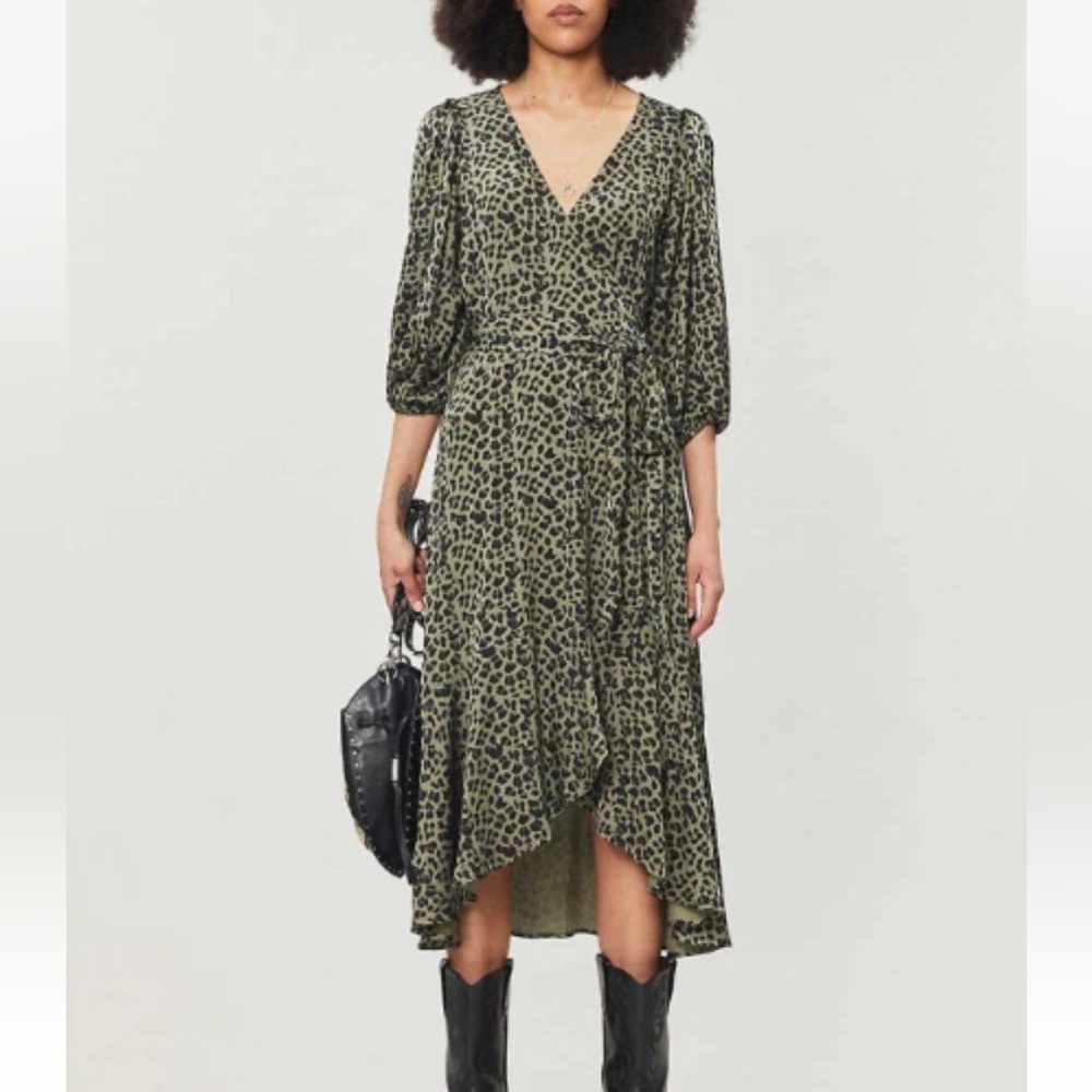 Good American Sage Leopard Midi Dress 3x - Picture 2 of 7